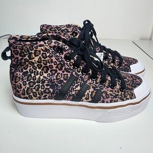 Adidas Leopard Print Platform Sneakers